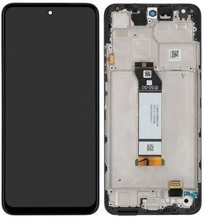 Οθόνη mit Touch-Mechanismus und Rahmen für Xiaomi Redmi Note 10 5G (Schwarz)