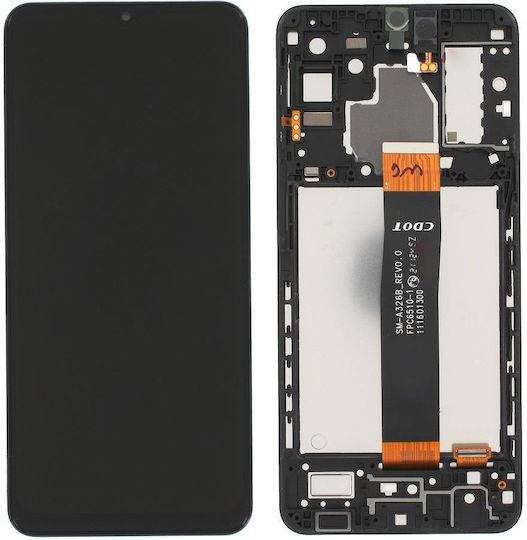 Samsung Οθόνη με Μηχανισμό Αφής και Πλαίσιο για Samsung A32 5G (Μαύρο)