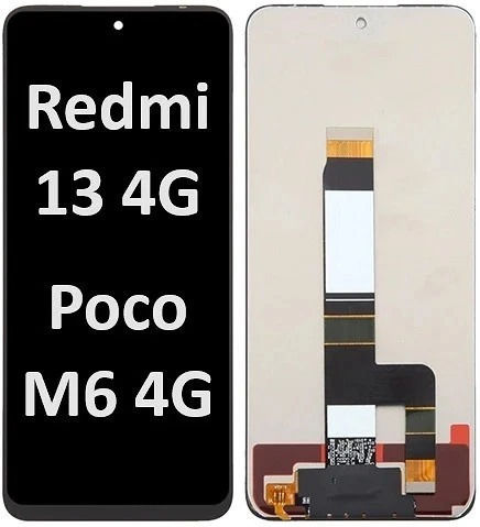 Екран със Сензорен Механизъм и Рамка за Xiaomi Redmi 13 4G (Черен)