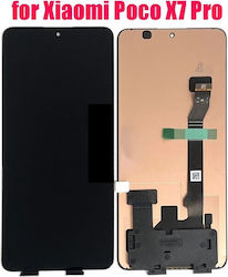 Екран OLED с Рамка за Poco X7 Pro (Черен)