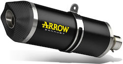 Arrow Auspuff Aluminium Dunkel Racetech Carbon Endkappe Φ54 Links 61011pp.aluminium