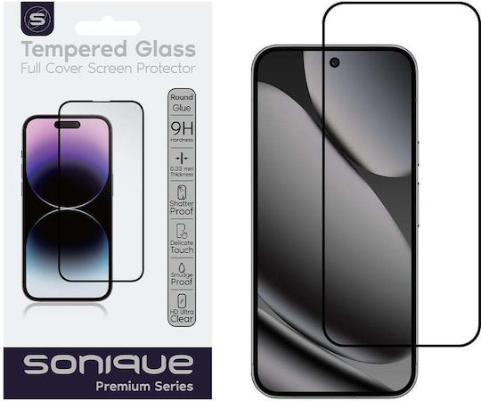 Hardy Glass Sonique Premium Series HD Full Cover 9H Compatible with Google Pixel 10 Pro XL 5G Black
