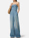 Women's Denim Strapless One-piece Suit Denim