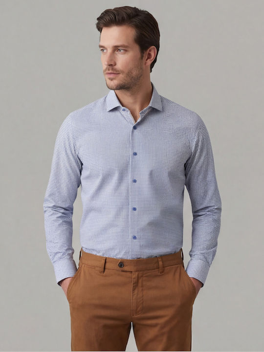Long-sleeved Cotton Shirt Sky Blue