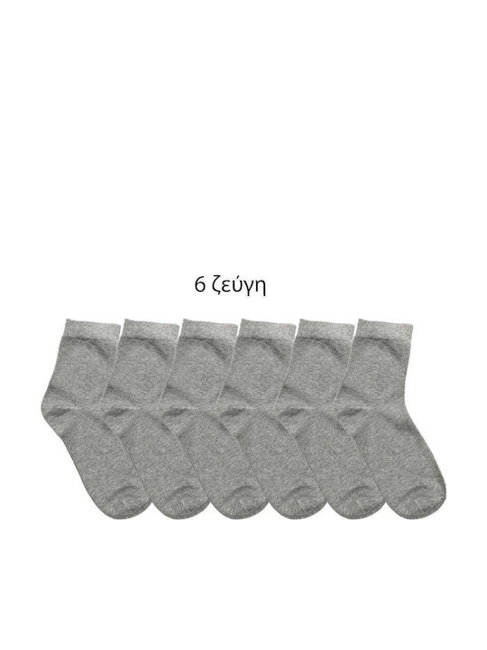 Ansin Ανδρικές Κάλτσες Γκρι 6Pack
