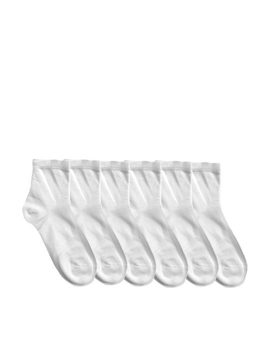 Ansin Ανδρικές Κάλτσες Λευκό 6Pack