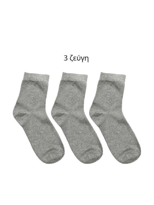 Ansin Ανδρικές Κάλτσες Γκρι 3Pack