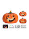 Jk Home Décor Κολοκύθα Κεραμική Led 14x14x13cm 2σχδ