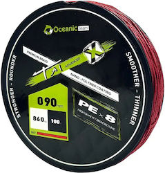 Νήμα Oceanic Team Tai Advanced X Pex8 100m Dark Red – Ισχυρό 8κλωνο Νήμα Βαριά Χρήση 0.80mm