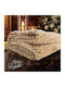 Blanket Velvet Double 215x230cm Coral, Beige