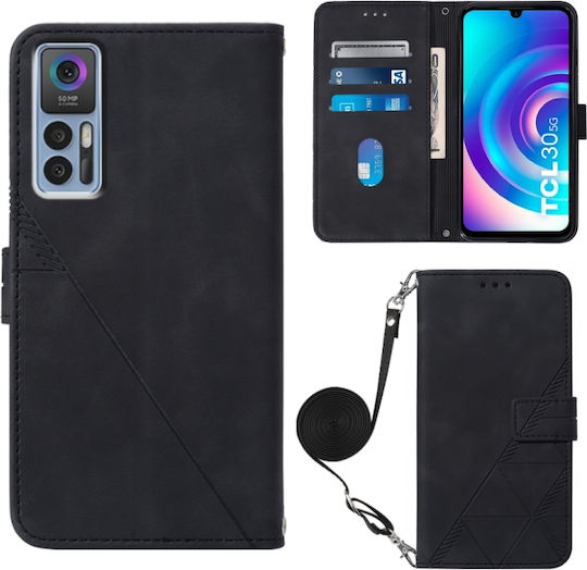 Book Piele / Silicon Negru (TCL 30 / 30+ / 30 5G - TCL 30 / 30+ / 30 5G)