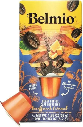 Belmio Capsule Espresso Caramel Decafeinizate Compatibile Cu Mașina Nespresso 10 Bucăți