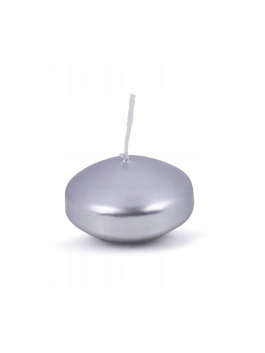 Floating Candle Tablet Donau Home Lacquered 48x28 Mm 12 Pieces Silver