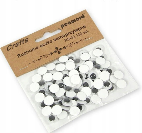 Polsirhurt Moving Peepers Decorations Rs-02 10mm Stickers 100 Pieces