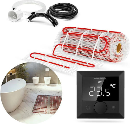 Set Încălzire Prin Pardoseală Termofol 1,5 Mp 150w/mp Termostat Negru