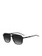 Boss Unisex Sunglasses with Black Horn-Rimmed Frame and Black Lens HG 1398/S 807/9O