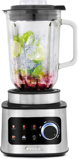 Pyrex SB-881 Μπλέντερ με Γυάλινη Κανάτα 1.5 lt 1500W Inox