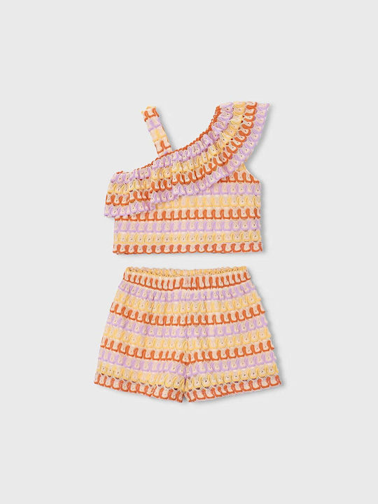 Mayoral Kids' Set with Shorts Summer 2pcs Lilac