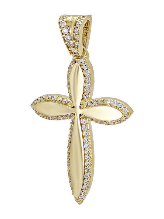 Kiriakos Gofas Women's Gold Cross 14K Double Sided
