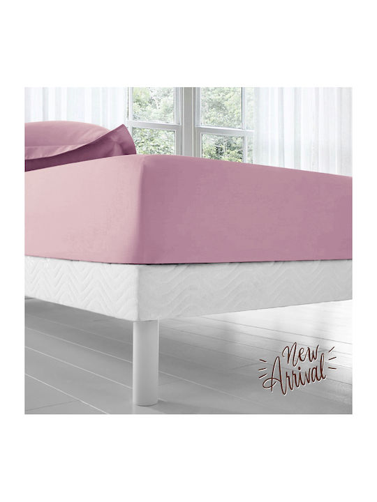 Isadore Lorraine Bettlaken für Einzelbett mit Gummiband 100x200+30cm. Rosa