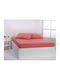 Silk Fashion Sheet Super-Double 225x267cm. Coral Almond