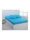 Silk Fashion Bettlaken Semi-Doppel mit Gummiband 125x200cm. River Blue