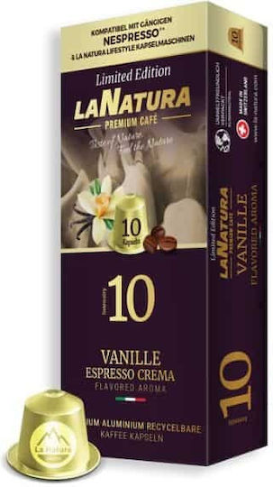 La Natura Espresso Vanilla Aluminium 10 Pieces Nespresso