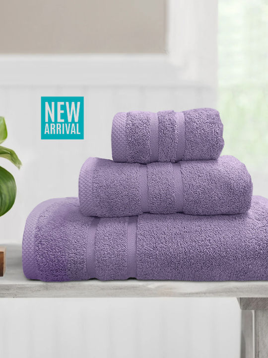Isadore Lorraine Bath Towel Set 3pcs Lilac Weight 600gr/m²