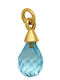 Savvas Design Hängender Charm aus 14K Gold Blau