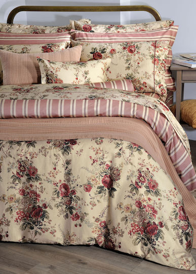 Down Town Home Bettbezug Baumwolle Einzelbett 175x245 869 Antique Flower