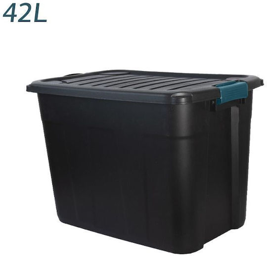 Bormann Plastic Storage Box with Lid Grey 50.3x38.8x2cm