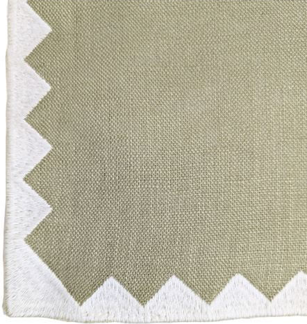 Napkin Linen Set 4pcs Ziggy Olive Green 42x42cm