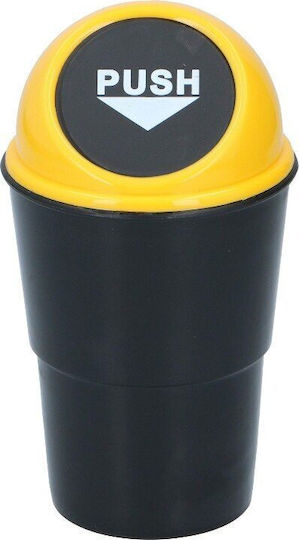 Dunlop Plastic Waste Bin Yellow 17x17x17cm