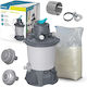 Bestway Poolwasserpumpe Filter Einphasig mit Maximale Versorgung 3596 lt/h + 25kg Sand