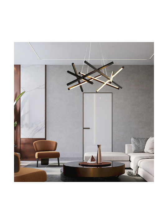 Pakketo Luminis Регулируема Висящо Осветително Тяло Черен 85x85x40см.