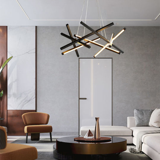 Pakketo Luminis Adjustable Pendant Light Black 85x85x40cm