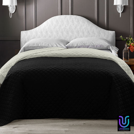 Go Smart Home Κουβερλί Υπέρδιπλο Μαύρο-εκρού 220x250cm Go Smart Home Κουβερλί Υπέρδιπλο Μαύρο-εκρού 220x250cm