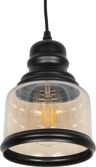 GloboStar Oliver Κρεμαστό Φωτιστικό Μελί 15x15x21.5εκ.
