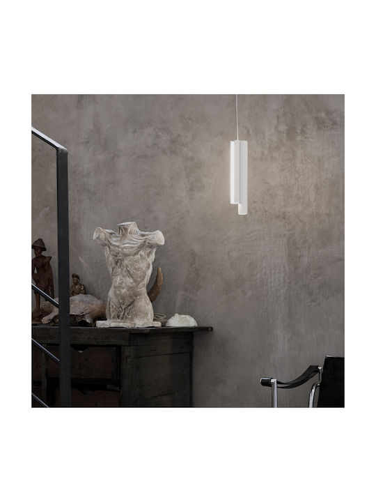 Ideal Lux Dorica Κρεμαστό Φωτιστικό Λευκό LED μ...