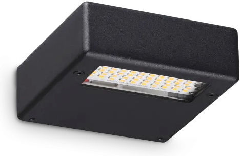 Ideal Lux Lamp Wall with Integrated LED and Warm White Light Black 10x10x3.6cm