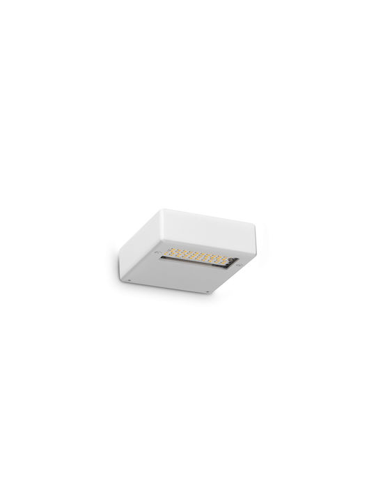Ideal Lux Lamp Wall with Integrated LED and Warm White Light 10x10x3.6cm