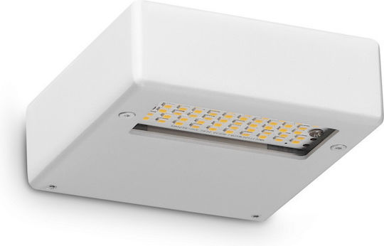 Ideal Lux Lamp Wall with Integrated LED and Warm White Light 10x10x3.6cm