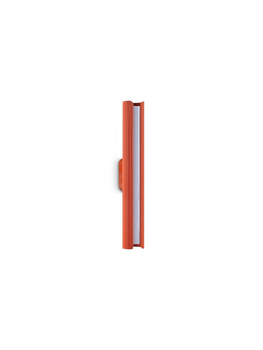 Ideal Lux Dorica Lamp Wall with Integrated LED and Warm White Light Orange 30x7x4.5cm