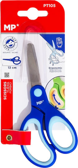 Madrid Papel Kinder Schere für Handwerksarbeiten 13cm mit Metallisch Klinge Blau 1Stück