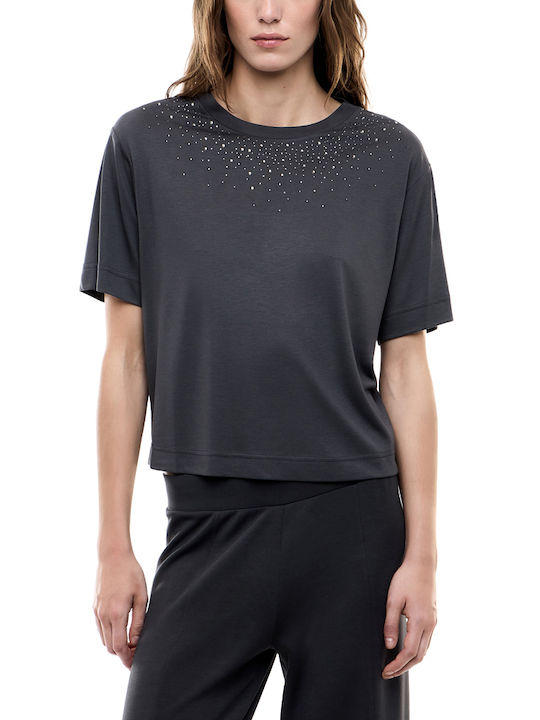 Emporio Armani Bluza Damă Tricou Antracit Emporio Armani Bluza Damă Tricou Antracit