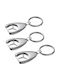 Set Trei Brelocuri Depox Mercedes 7.5 Cm Metalic Argintiu