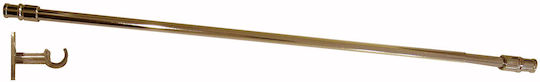 Extendable Metallic Single Curtain Pole Φ10mm 85-135cm Gold