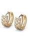 Verame Earrings Hoops made of Steel Gold Plated with Stones