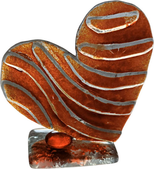 Καρδιά Χειροποίητη Fused Glass 11εκ