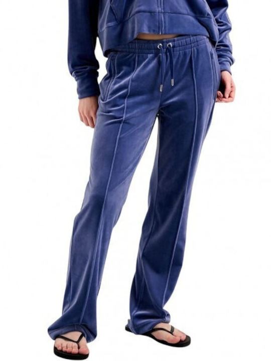 Tina Jogginghose Samt Grey Blue